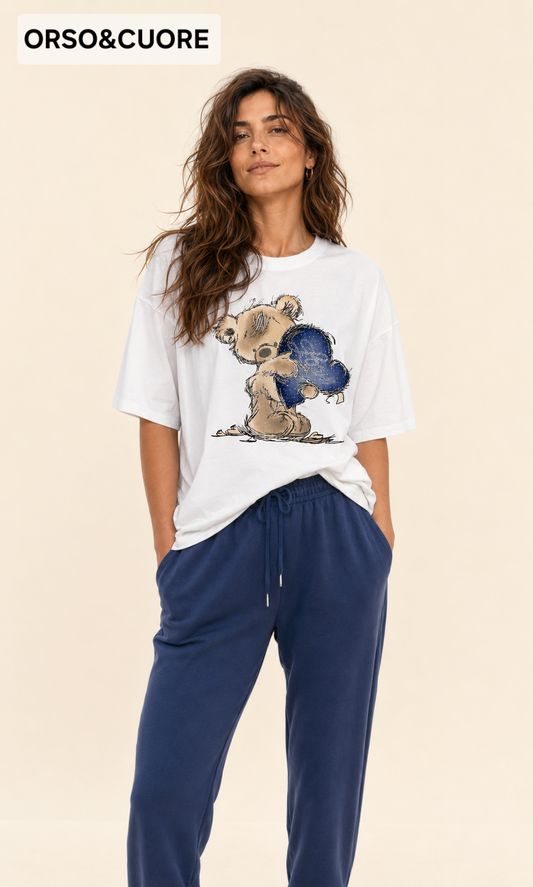 Modella T-Shirt Gioiello Orso & Cuore